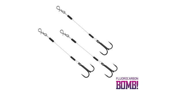 DELPHIN - Hotový návazec Bomb! Twisto Rigs Fluorocarbon vel. 4 8 cm 3 ks