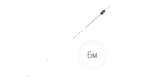 DELPHIN - Hotový návazec se splávkem na žebříku FloatGO 1 g 6 m