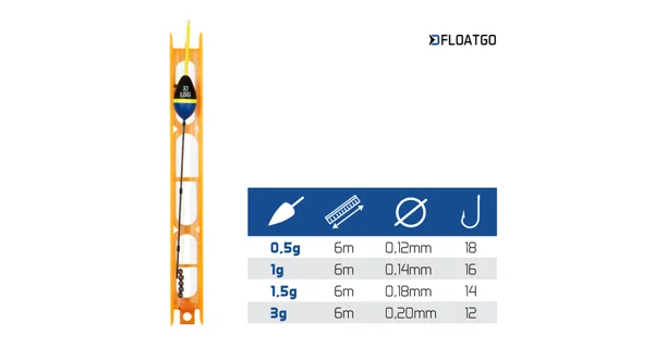 DELPHIN - Hotový návazec se splávkem na žebříku FloatGO 3 g 6 m