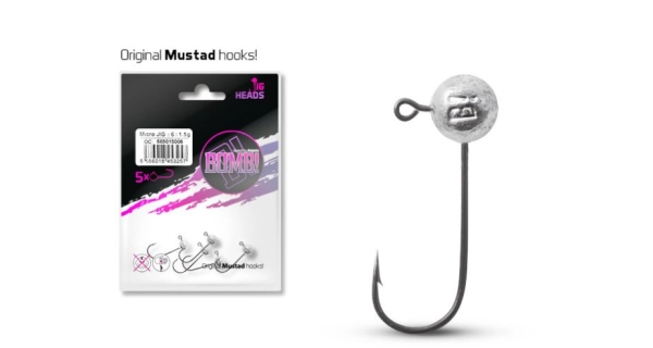 DELPHIN - Jigová hlava bez límečku Bomb! 5 ks 1,5 g vel. 2