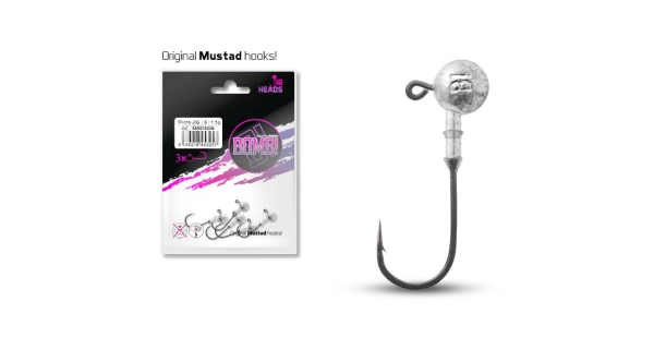 DELPHIN - Jigová hlava s límečkem Bomb! 80 g vel. 8/0 3 ks