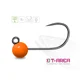 DELPHIN - Jigová hlavička T-AREA BL Wolframový jig fluo oranžový 5 ks vel. 4 1,5 g 5,5 mm