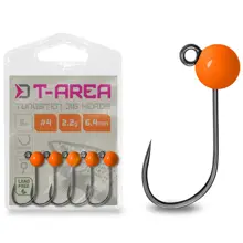DELPHIN - Jigová hlavička T-AREA BL Wolframový jig fluo oranžový 5 ks vel. 6 0,9 g 4,6 mm