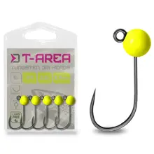 DELPHIN - Jigová hlavička T-AREA BL Wolframový jig fluo žlutý 5 ks vel. 4 1,5 g 5,5 mm