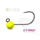 DELPHIN - Jigová hlavička T-AREA BL Wolframový jig fluo žlutý 5 ks vel. 4 2,2 g 6,4 mm
