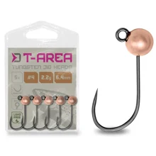 DELPHIN - Jigová hlavička T-AREA BL Wolframový jig měděný 5 ks vel. 6 0,6 g 4 mm