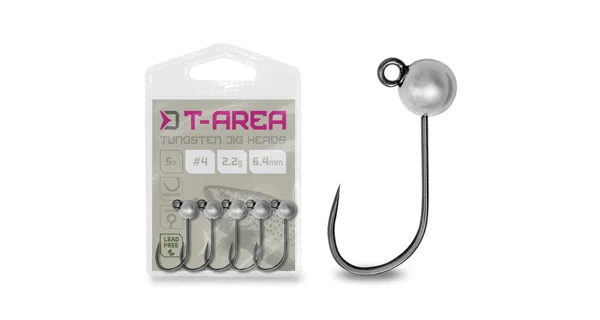 DELPHIN - Jigová hlavička T-AREA BL Wolframový jig stříbrný 5 ks vel. 4 1,5 g 5,5 mm
