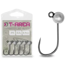 DELPHIN - Jigová hlavička T-AREA BL Wolframový jig stříbrný 5 ks vel. 6 0,6 g 4 mm