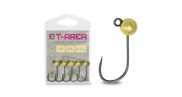 DELPHIN - Jigová hlavička T-AREA BL Wolframový jig zlatý 5 ks vel. 4 1,5 g 5,5 mm