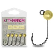DELPHIN - Jigová hlavička T-AREA BL Wolframový jig zlatý 5 ks vel. 4 2,2 g 6,4 mm