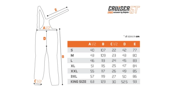 DELPHIN - Kalhoty CruiserCROS 5T vel. XL