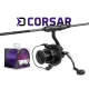 DELPHIN - Kaprařský set Prut CorsaBLACK NERO 3,6 m 3 lb 3 díly + Naviják 8T + Vlasec 0,30 mm