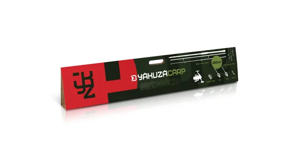 DELPHIN - Kaprářský Set Prut Yakuza 3,6 m 3 lb 3 díly + Naviják 6T