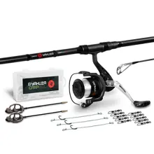 DELPHIN - Kaprářský Set Prut Yakuza 3,6 m 3 lb 3 díly + Naviják 6T