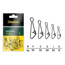 DELPHIN - Karabinky Hooked Snap vel. 0 12 kg 10 ks