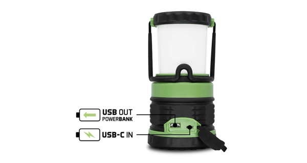 DELPHIN - Kempová lampa Aura + UC 8,5W 5400 mAh