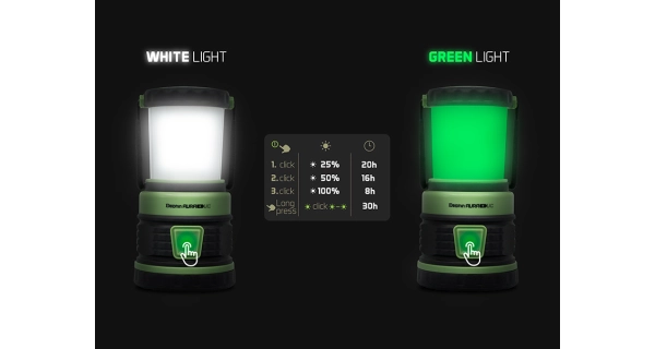 DELPHIN - Kempová lampa Aura + UC 8,5W 5400 mAh