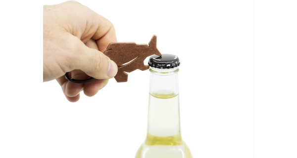 DELPHIN - Klíčenka s otvírákem na láhve Carpener Bronzová
