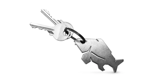 DELPHIN - Klíčenka s otvírákem na láhve Carpener Stříbrná