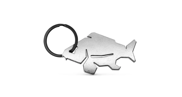 DELPHIN - Klíčenka s otvírákem na láhve Carpener Stříbrná