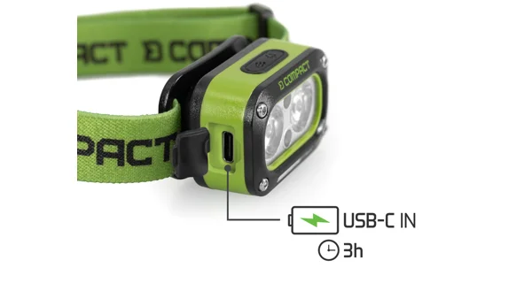 DELPHIN - Nabíjecí čelovka Compact 3W 120lm 1200mAh