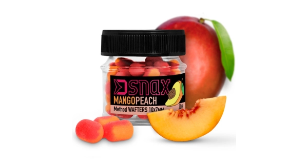 DELPHIN - Nástraha D Snax Waft 7 x 5,5 mm 20 g Mango Broskev