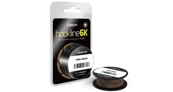 DELPHIN - Návazcová šňůrka Hookline 6K 25 lb 20 m Muddy