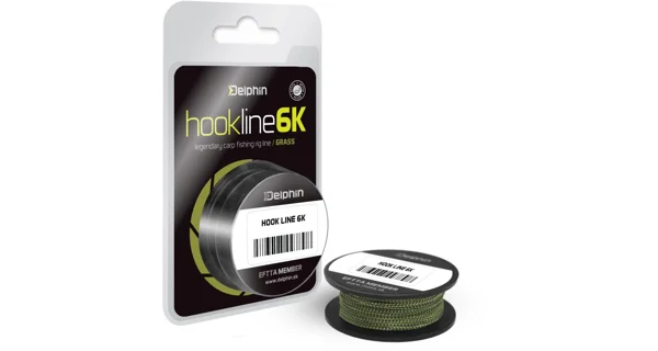 DELPHIN - Návazcová šňůrka Hookline 6K 35 lb 20 m Grass