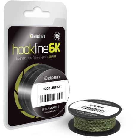 DELPHIN – Návazcová šňůrka Hookline 6K Grass 20 m 35 lbs