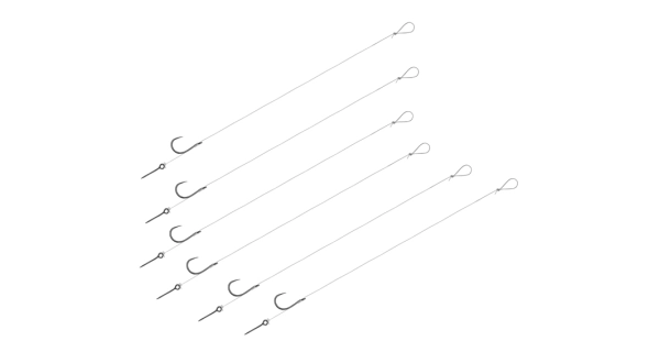 DELPHIN - Návazec bez protihrotu FLR Sting vel. 8 8 cm 7 mm 0,22 mm 6 ks