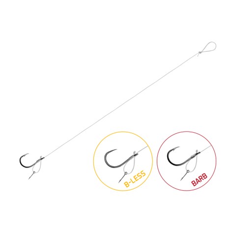 DELPHIN - Návazec s protihrotem FLR D-Rig vel. 6 0,22 mm 8 cm 6 ks