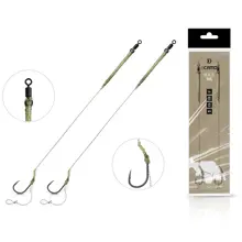 DELPHIN - Návazec sCAMO Boilie Rig vel. 2 25 lb 20 cm 2 ks