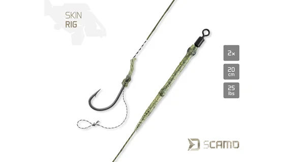 DELPHIN - Návazec sCAMO Skin Rig vel. 4 25 lb 20 cm 2 ks