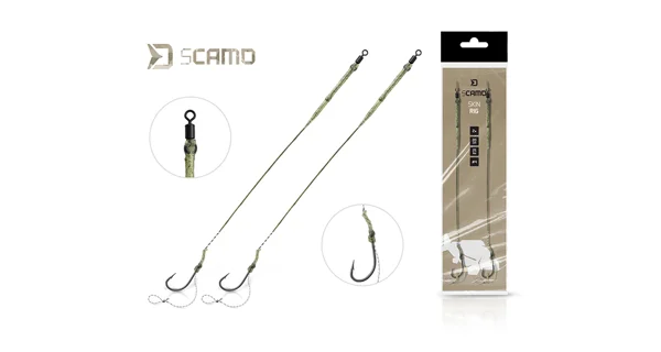 DELPHIN - Návazec sCAMO Skin Rig vel. 6 25 lb 20 cm 2 ks