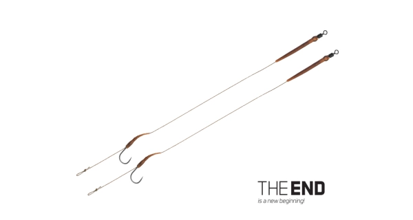 DELPHIN - Návazec The End Boilie Rig 2 ks 20 cm 25 lb vel. 8