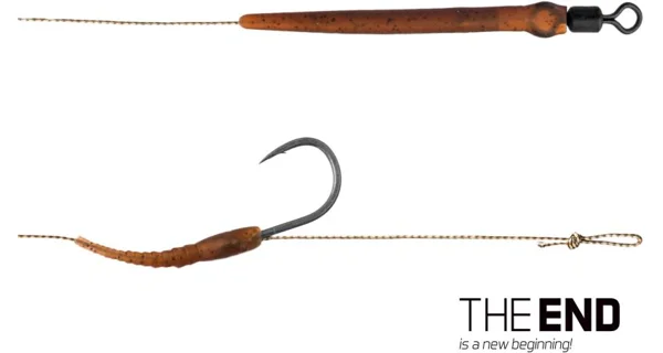 DELPHIN - Návazec The End Boilie Rig 20 cm 25 lb vel. 4 2 ks