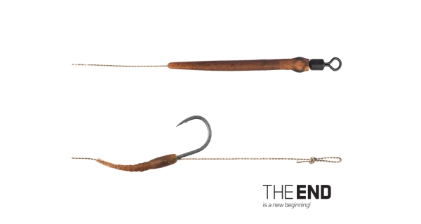 DELPHIN - Návazec The End Skin Rig 2 ks 20 cm 25 lb vel. 4