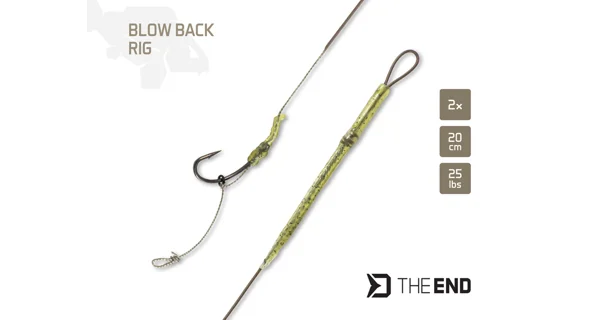 DELPHIN - Návazec TheEND Blow Back Rig vel. 4 20 cm 25 lb 2 ks