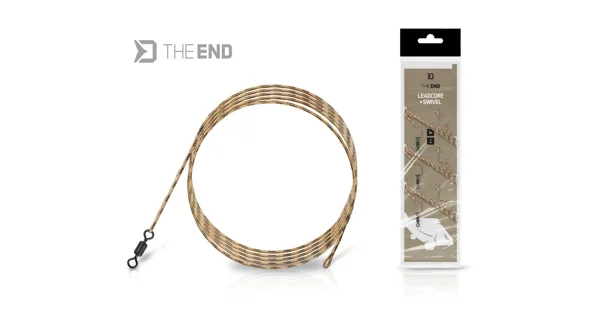 DELPHIN - Návazec TheEND Leadcore + Swivel 1 m 3 ks
