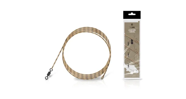DELPHIN - Návazec TheEND Leadcore + Swivel 1 m 3 ks