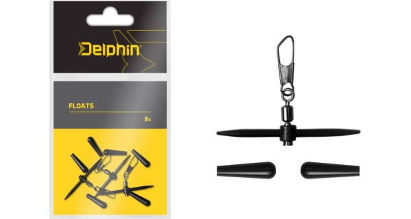 DELPHIN - Obratlík průjezdný s karabinkou FloatS 3 ks