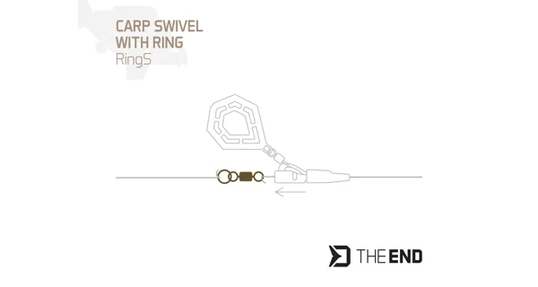 DELPHIN - Pevnostní obratlík s kroužkem TheEND RingS vel. 4 28 kg 10 ks
