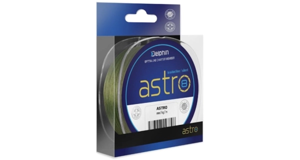 DELPHIN - Pletená šňůra Astro 8 Zelená 0,21 mm 130 m