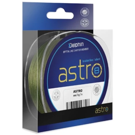 DELPHIN - Pletená šňůra Astro 8 Zelená 0,21 mm 130 m