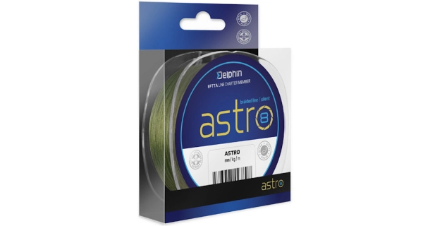 DELPHIN - Pletená šňůra Astro 8 Zelená 0,21 mm 300 m