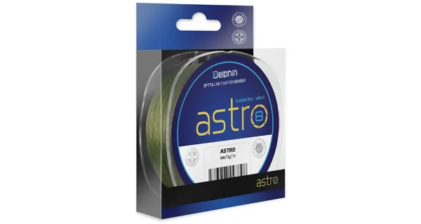 DELPHIN - Pletená šňůra Astro 8 Zelená 0,27 mm 130 m