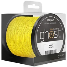 DELPHIN - Pletená Šňůra Ghost 4+1 žlutá 0,18 mm 20 lbs 300 m