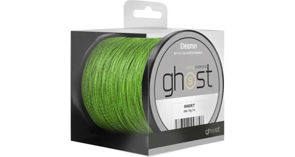 DELPHIN - Pletená šňůra Ghost 8+1 Zelená 0,16 mm 8,2 kg 200 m