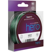DELPHIN - Pletená šňůra Hero 8 Zelená 0,25 mm 19,1 kg 1000 m