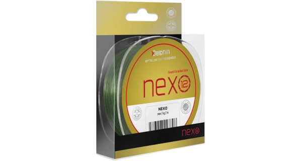 DELPHIN - Pletená šňůra Nexo 12 Zelená 0,25 mm 51,7 lb 1300 m